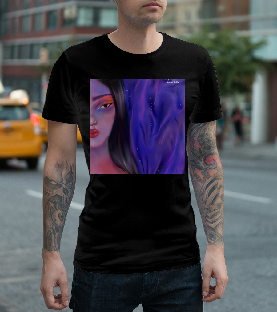 Venus Art Colorful Skin Purple Abstract T-Shirt