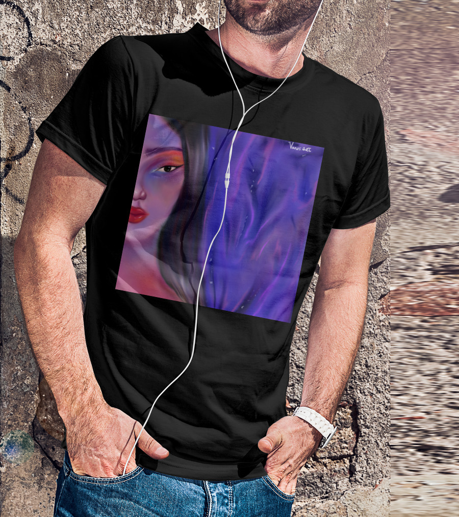 Venus Art Colorful Skin Purple Abstract T-Shirt