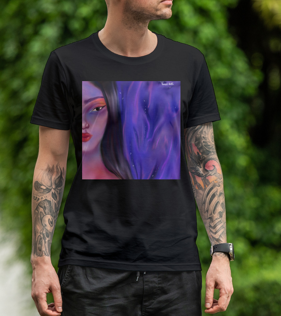 Venus Art Colorful Skin Purple Abstract T-Shirt