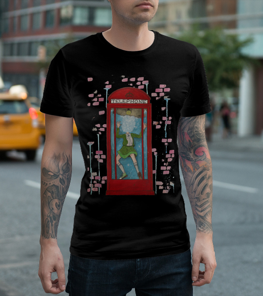 Communication Error Inside Red Telephone Booth T-Shirt
