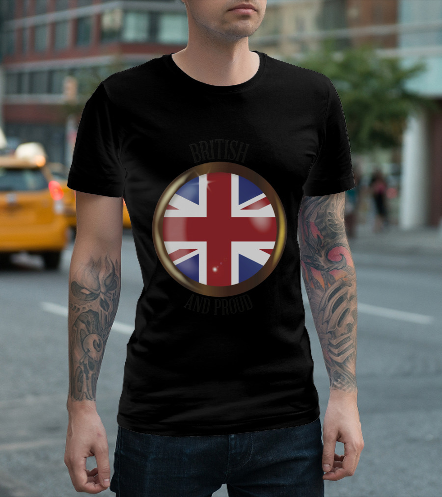 British Union Jack and Proud Emblem T-Shirt