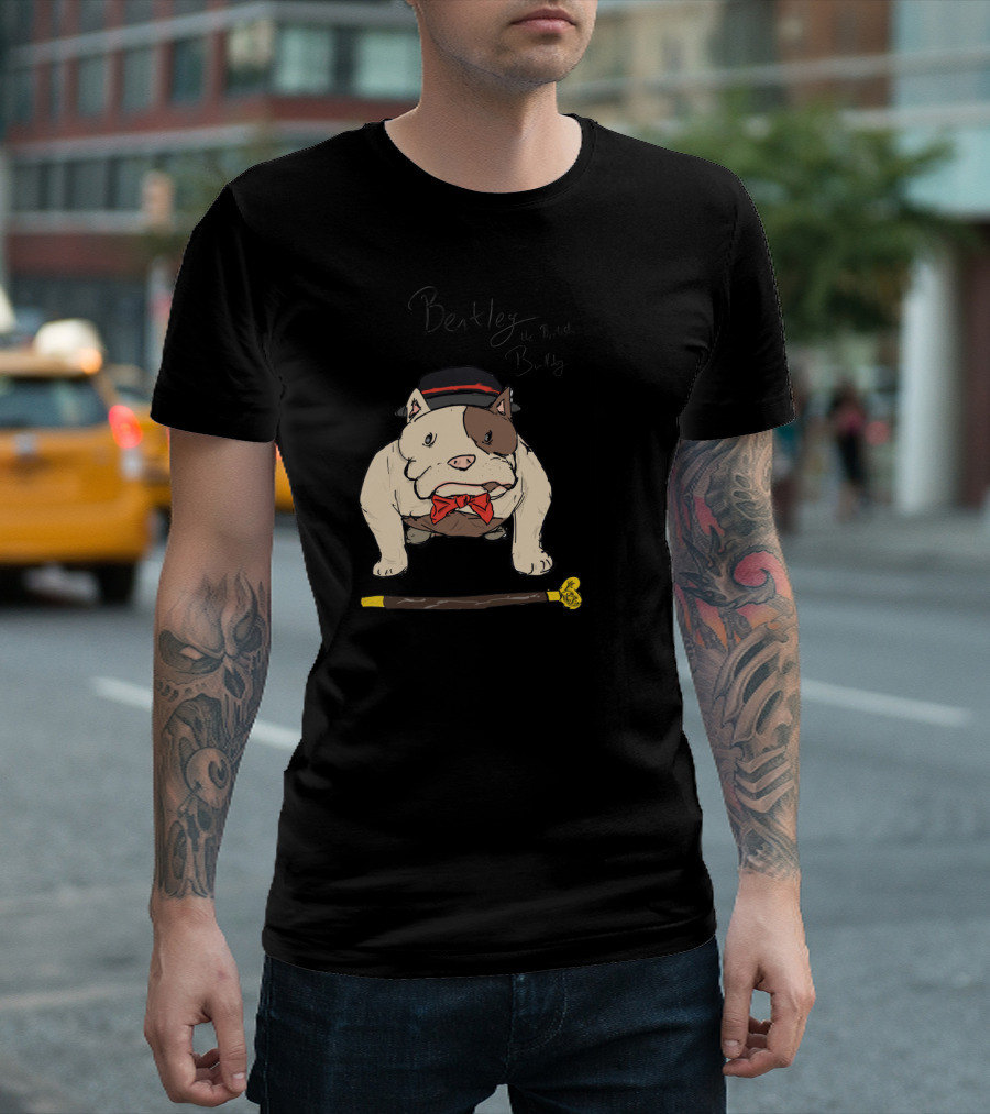 Bentley The British Bulldog With Top Hat And Bowtie T-Shirt