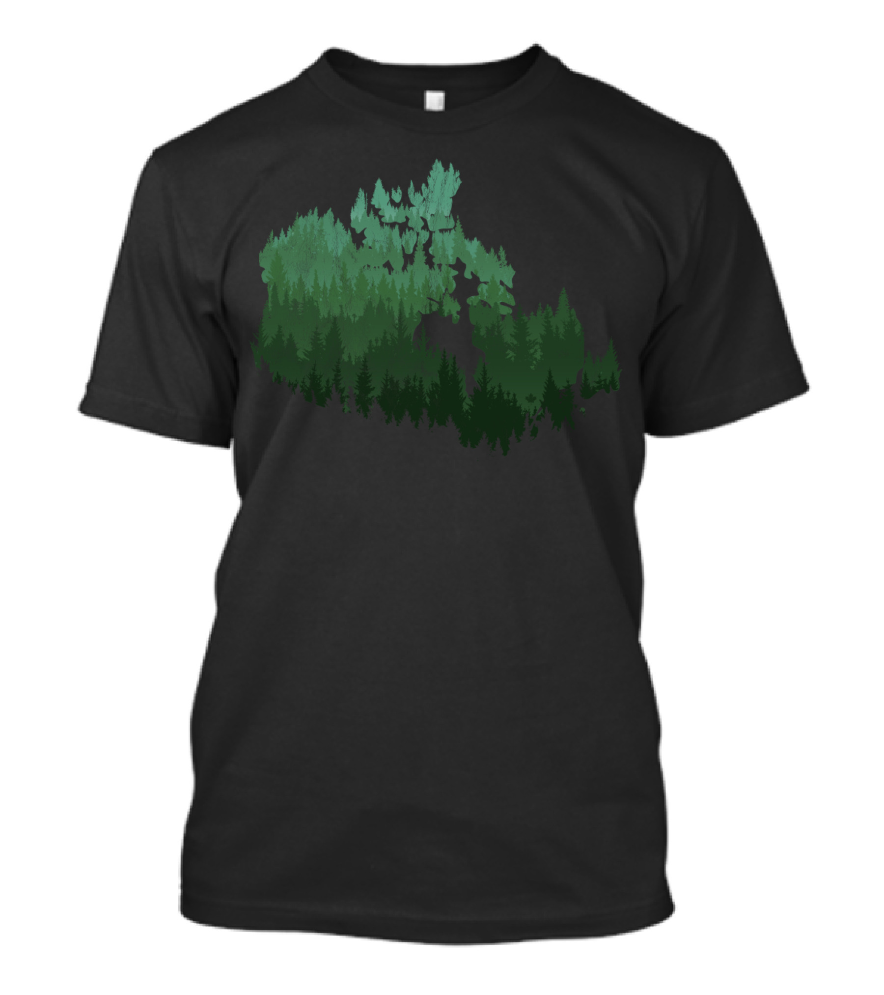 Canadian Escape Forest Silhouette Map T-Shirt