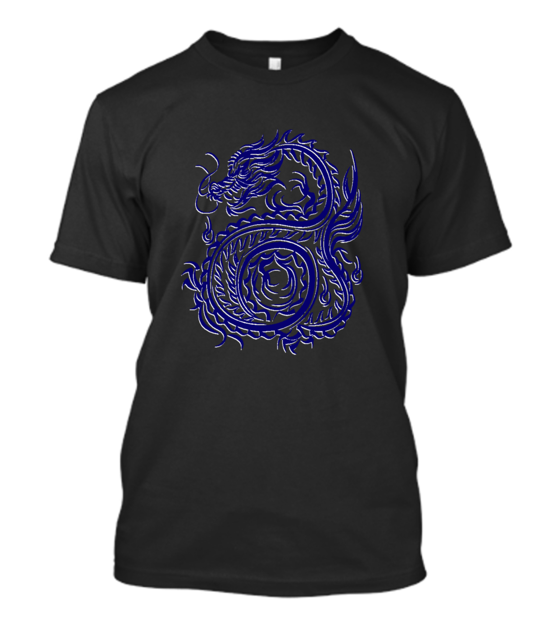 Blue Dragon Mythical Serpent Emblem T-Shirt