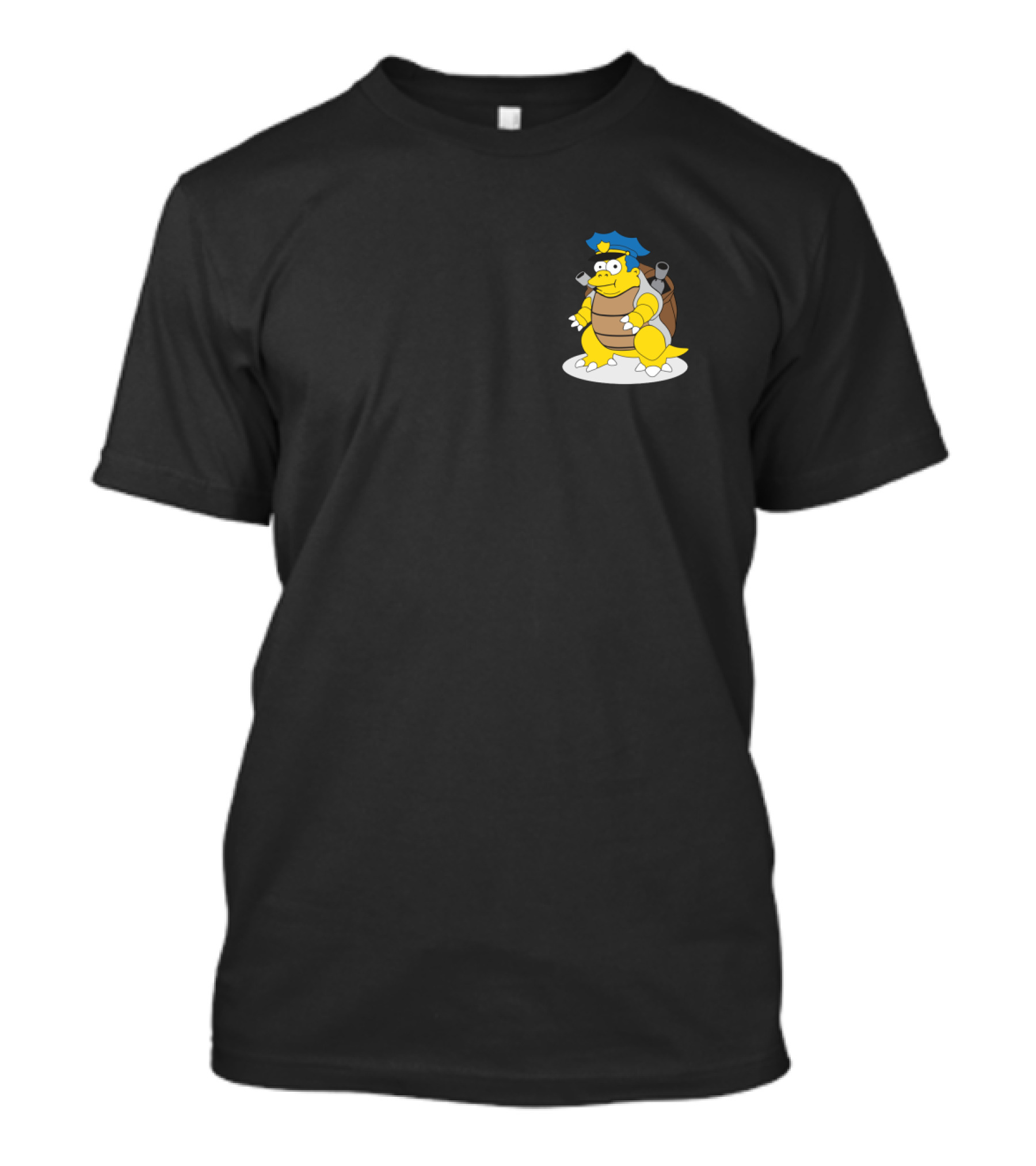 Chief Wiggum Meets Blastoise Mashup Character T-Shirt