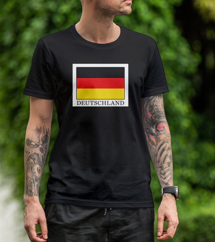 Deutschland German Flag Black Red Yellow Stripes T-Shirt