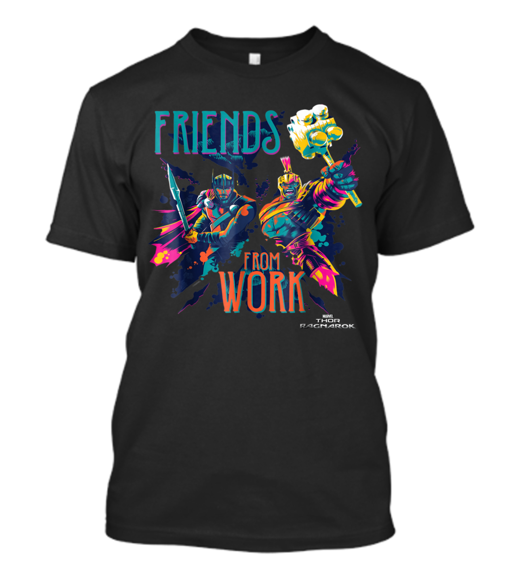 Friends From Work Neon Blast Marvel Thor Ragnarok T-Shirt