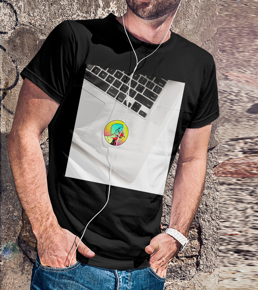 Rebel Without A Clue Colorful Pop Art Silhouette Icon Sticker T-Shirt