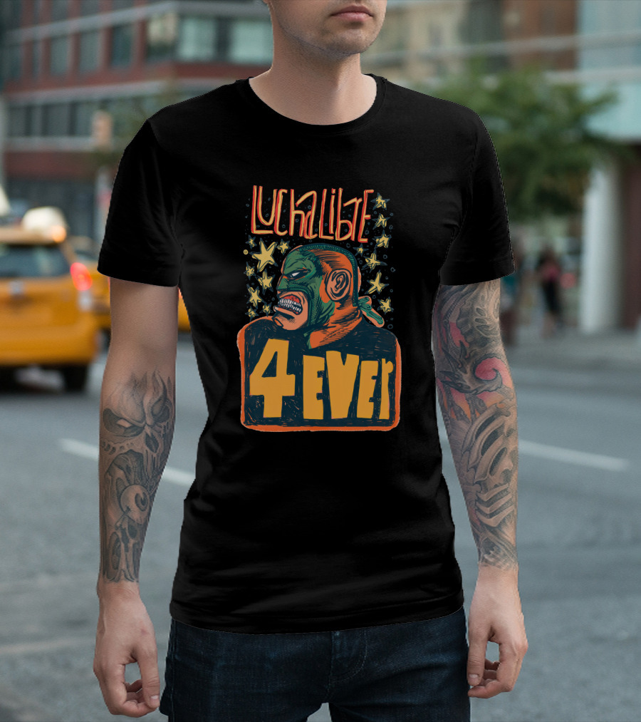 Lucha Libre 4 Ever Masked Wrestler With Stars T-Shirt