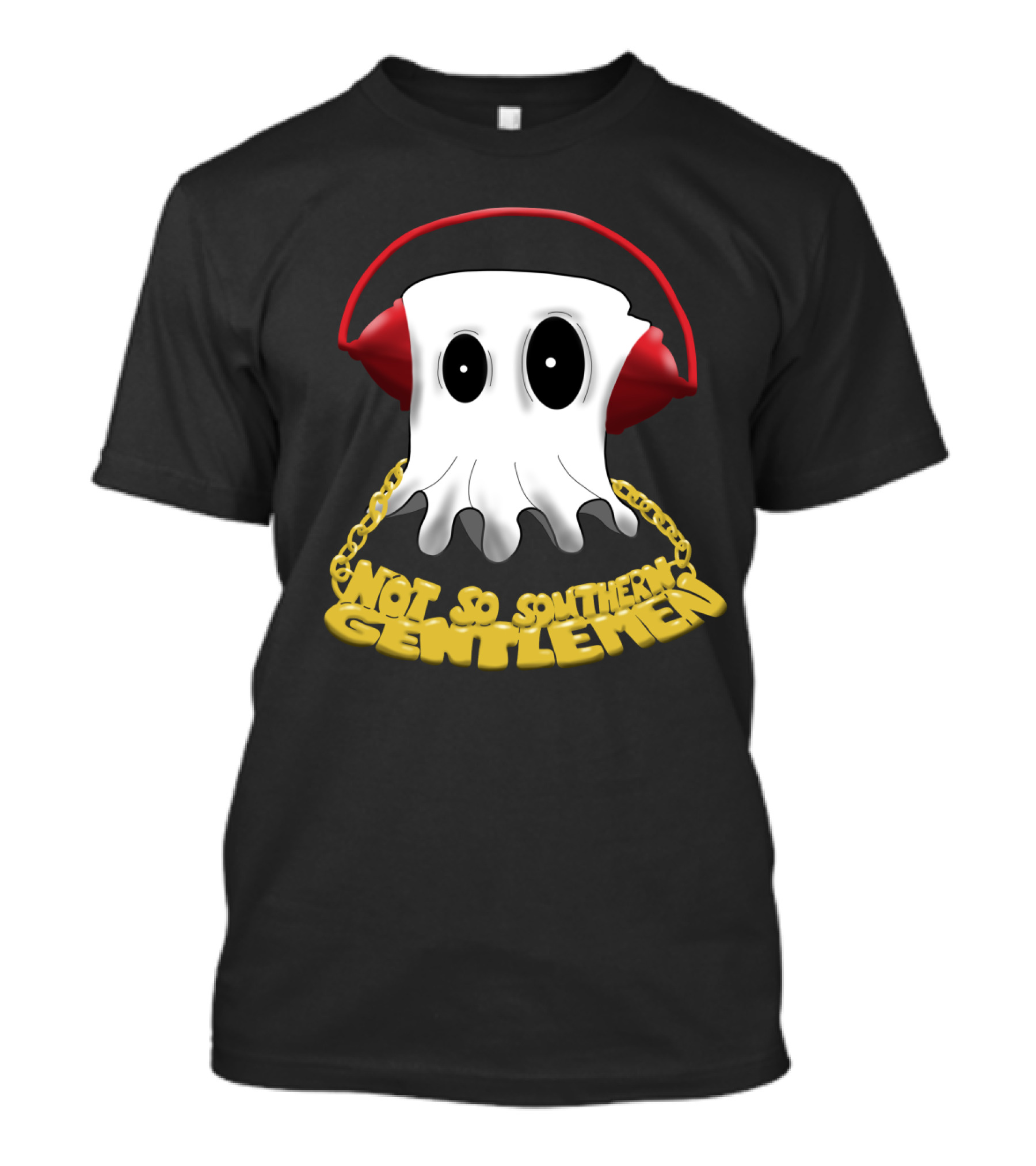 Not So Southern Gentlemen Ghost Headphones T-Shirt