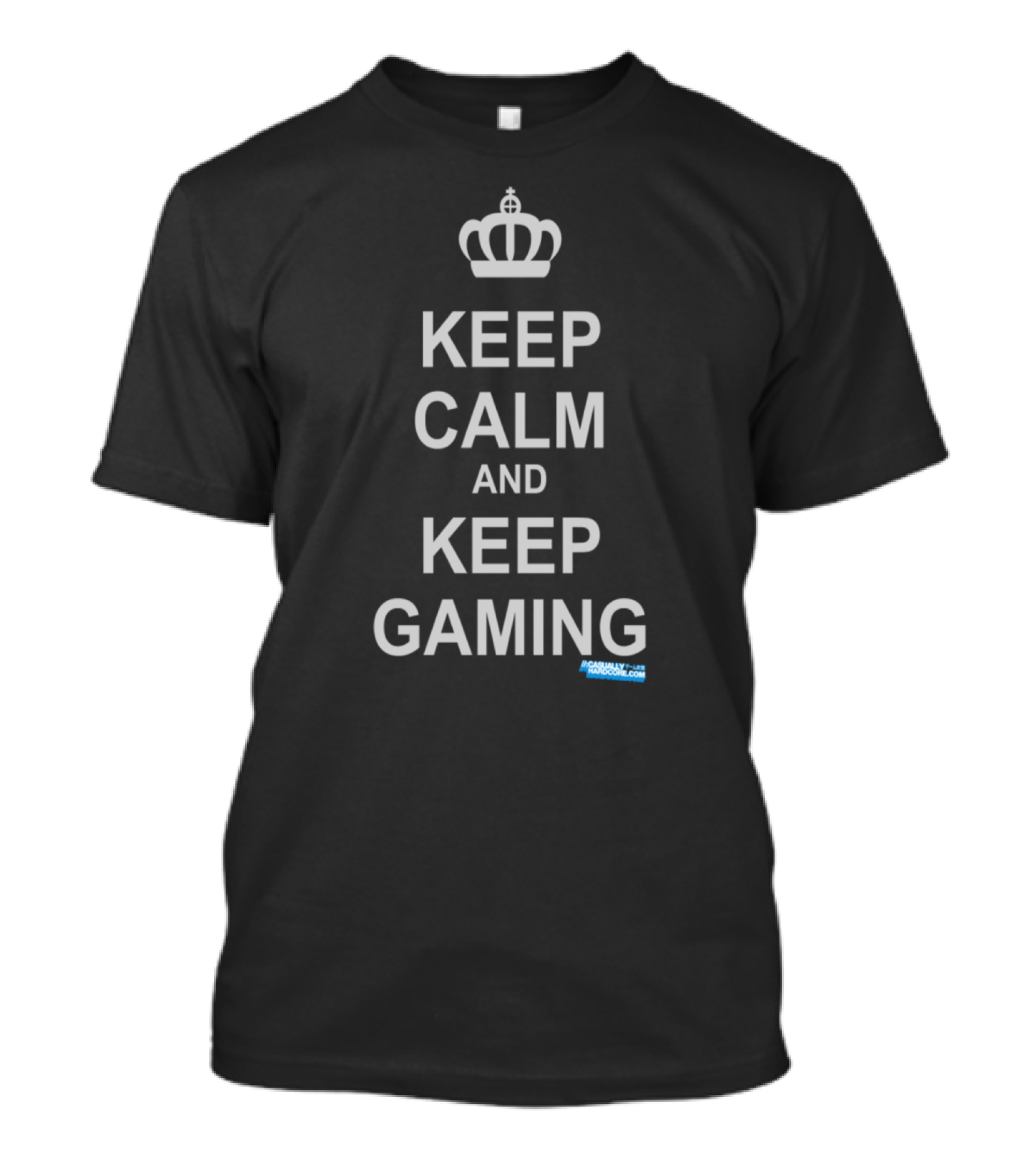 Keep Calm And Keep Gaming Iconic Crown Symbol Gaming Humor T-Shirt