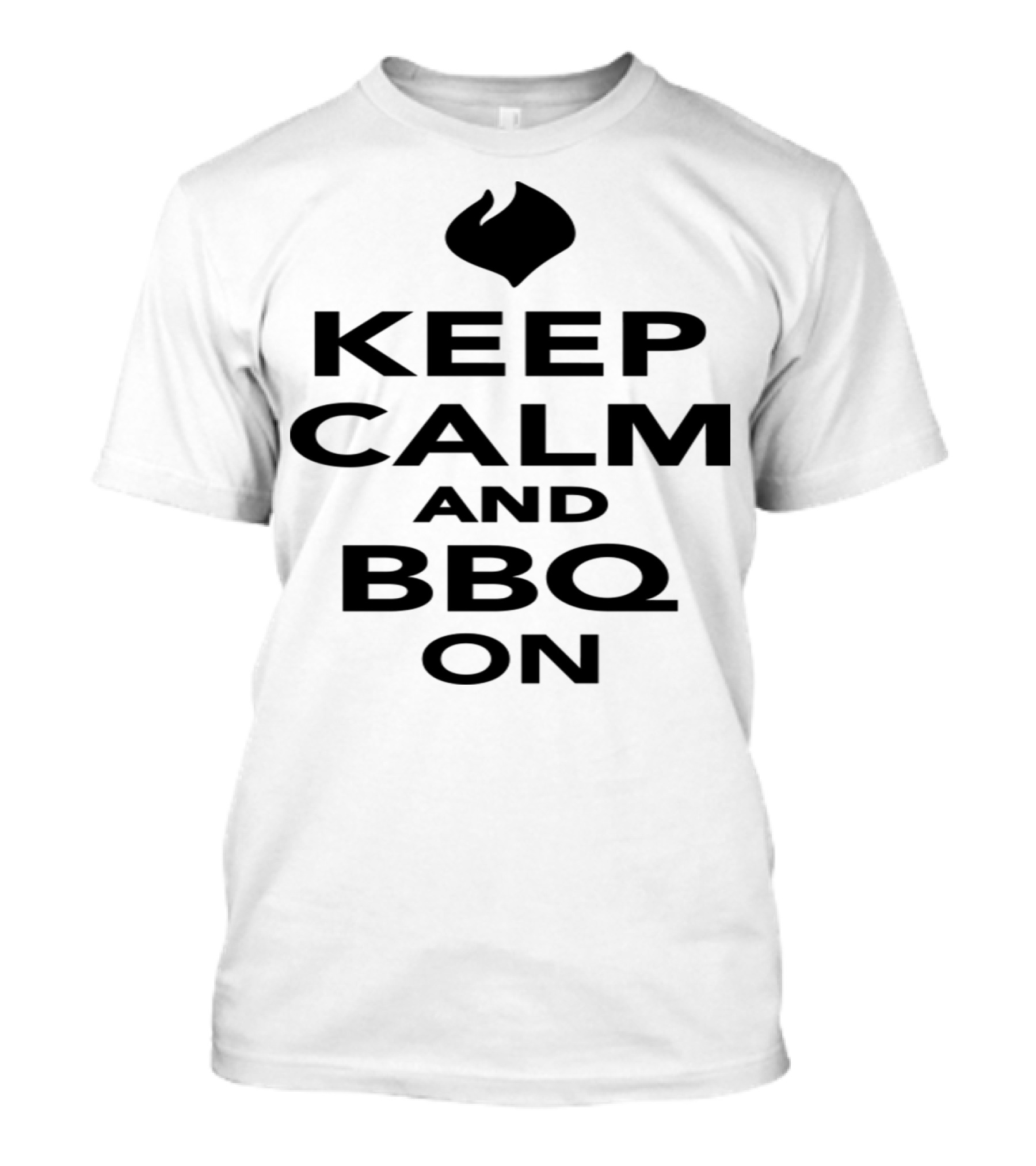 Keep Calm And BBQ On Fire Icon Flame T-Shirt