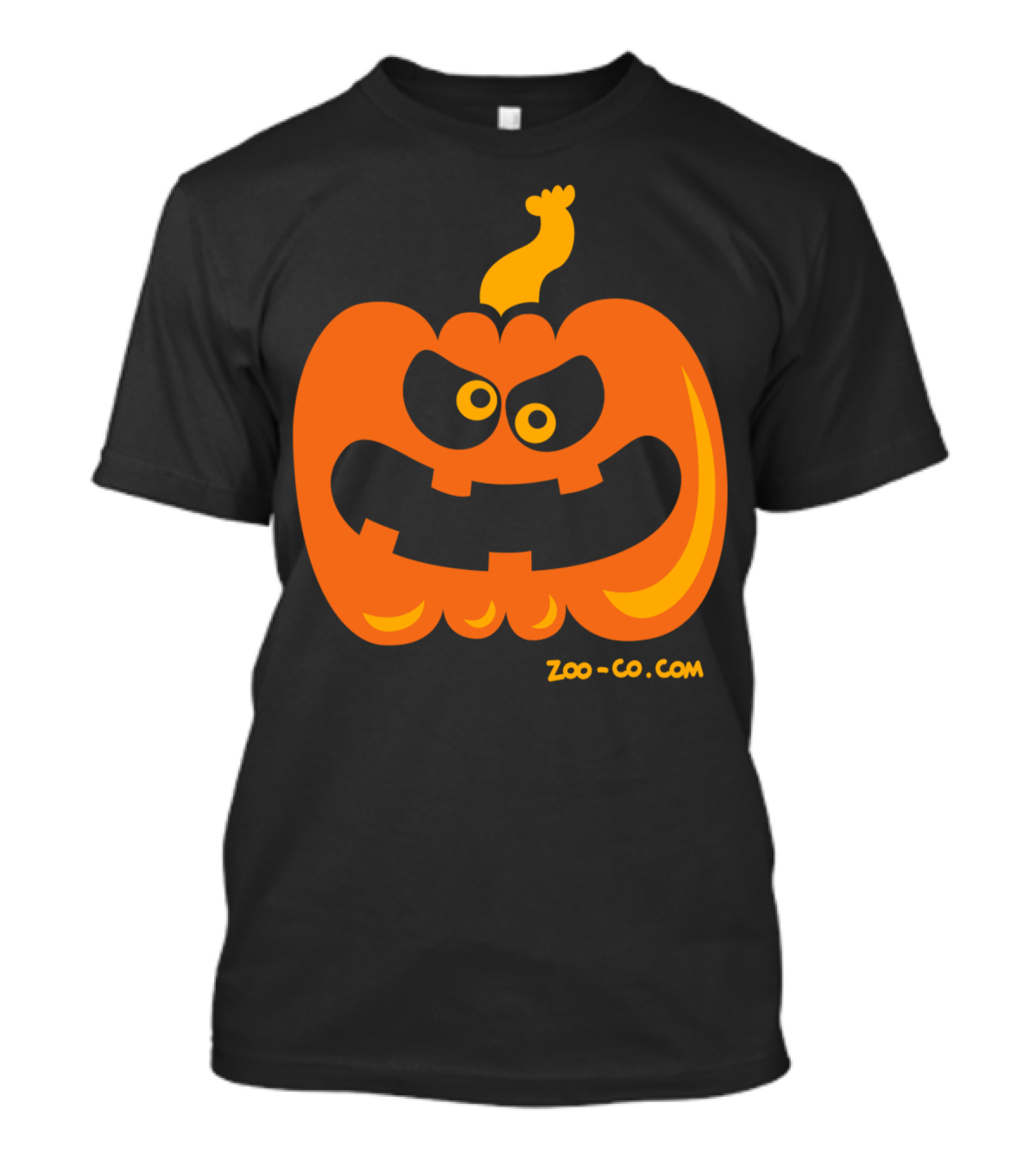 Zoo-Co Angry Pumpkin With Playful Expression Halloween T-Shirt