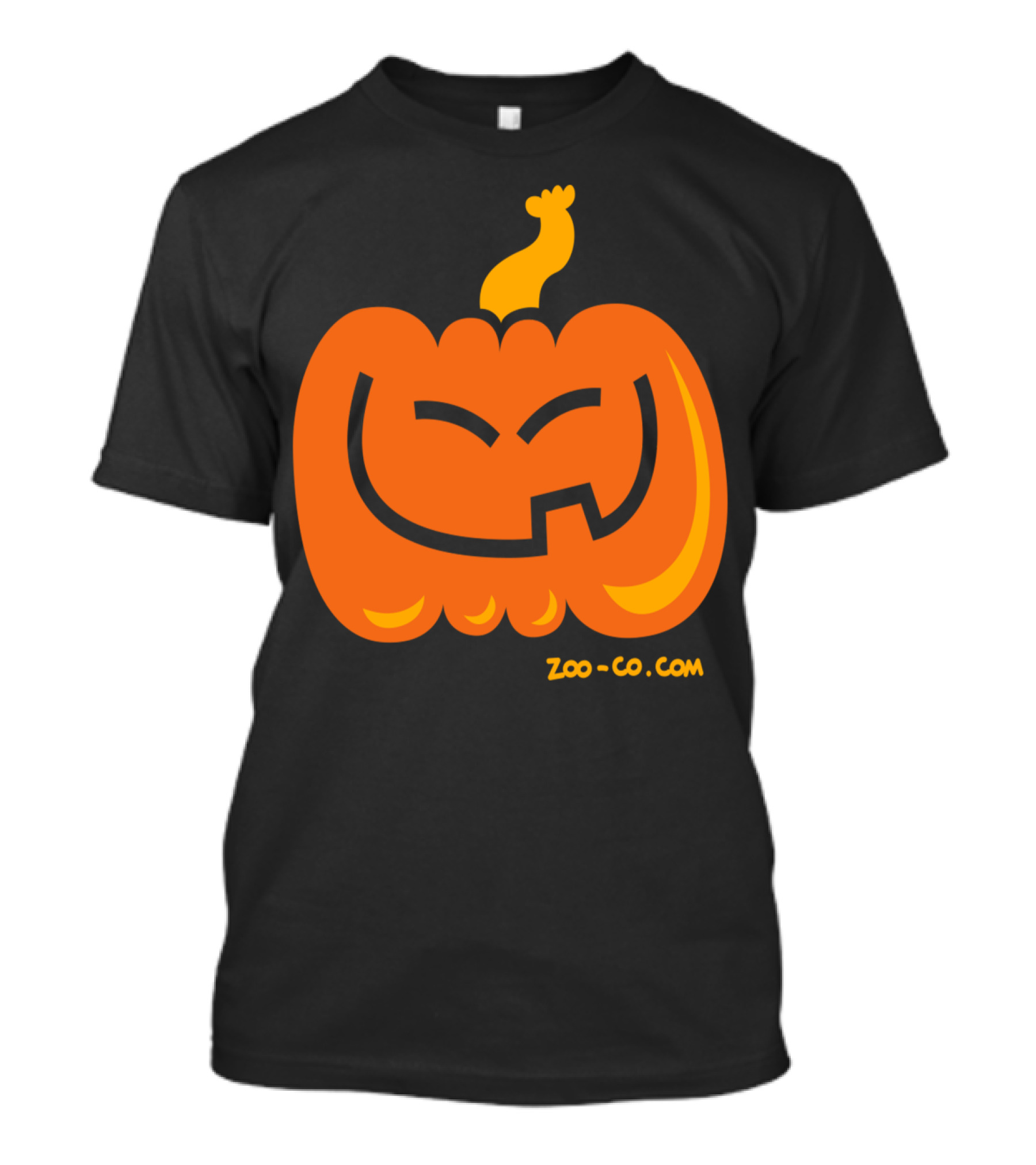 Zoo-Co Asian Pumpkin Smile With Curved Eyebrows And Mischievous Grin T-Shirt