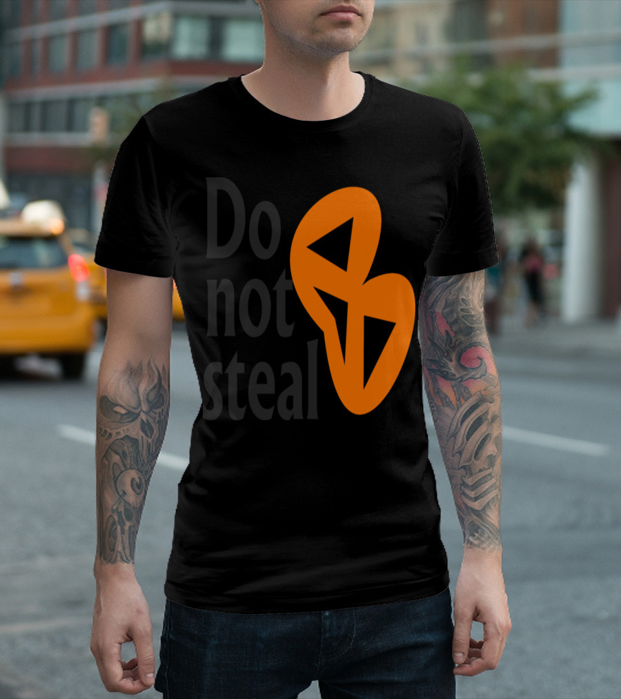 Do Not Steal Pumpkin Face With Abstract Jack-o'-Lantern T-Shirt