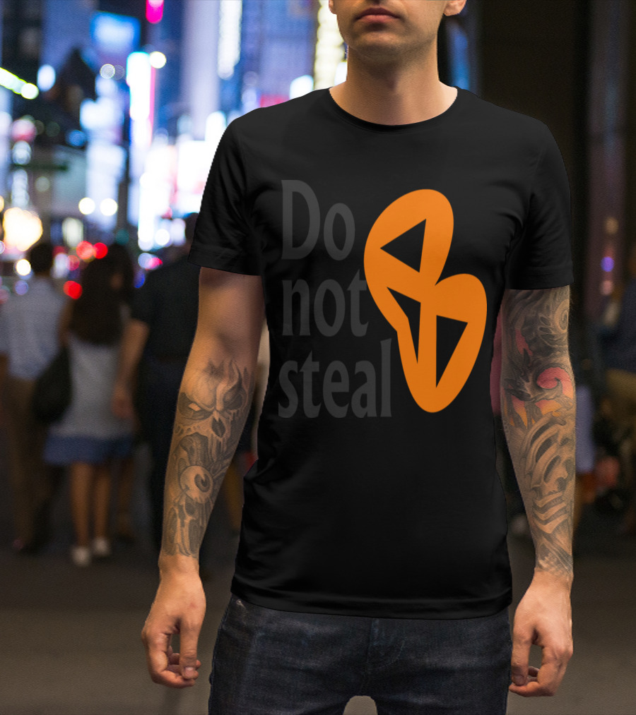 Do Not Steal Pumpkin Face With Abstract Jack-o'-Lantern T-Shirt