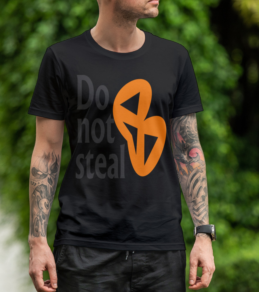 Do Not Steal Pumpkin Face With Abstract Jack-o'-Lantern T-Shirt