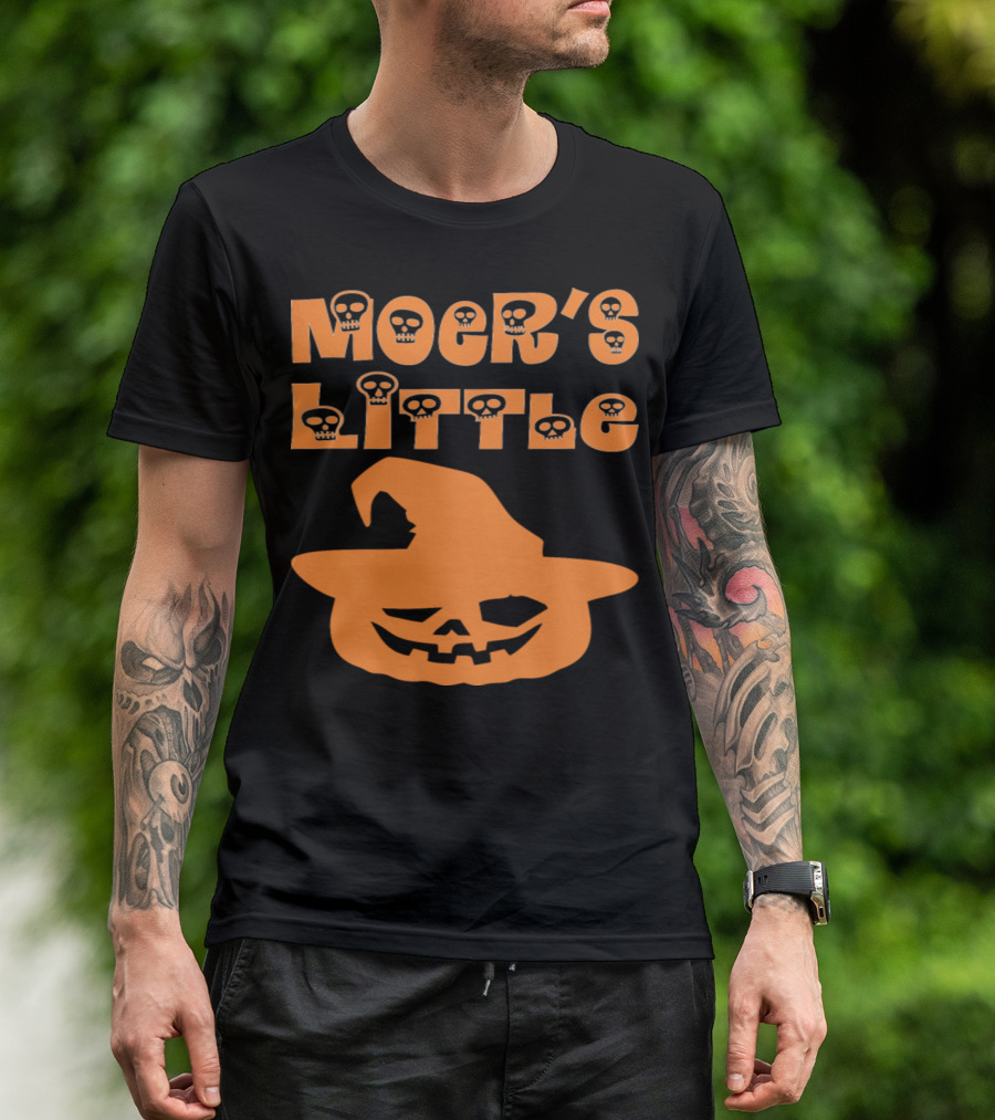 Moer's Little Pumpkin Halloween Witch Hat Skull T-Shirt