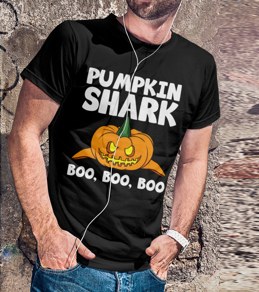 Pumpkin Shark Boo Boo Boo Halloween Present T-Shirt