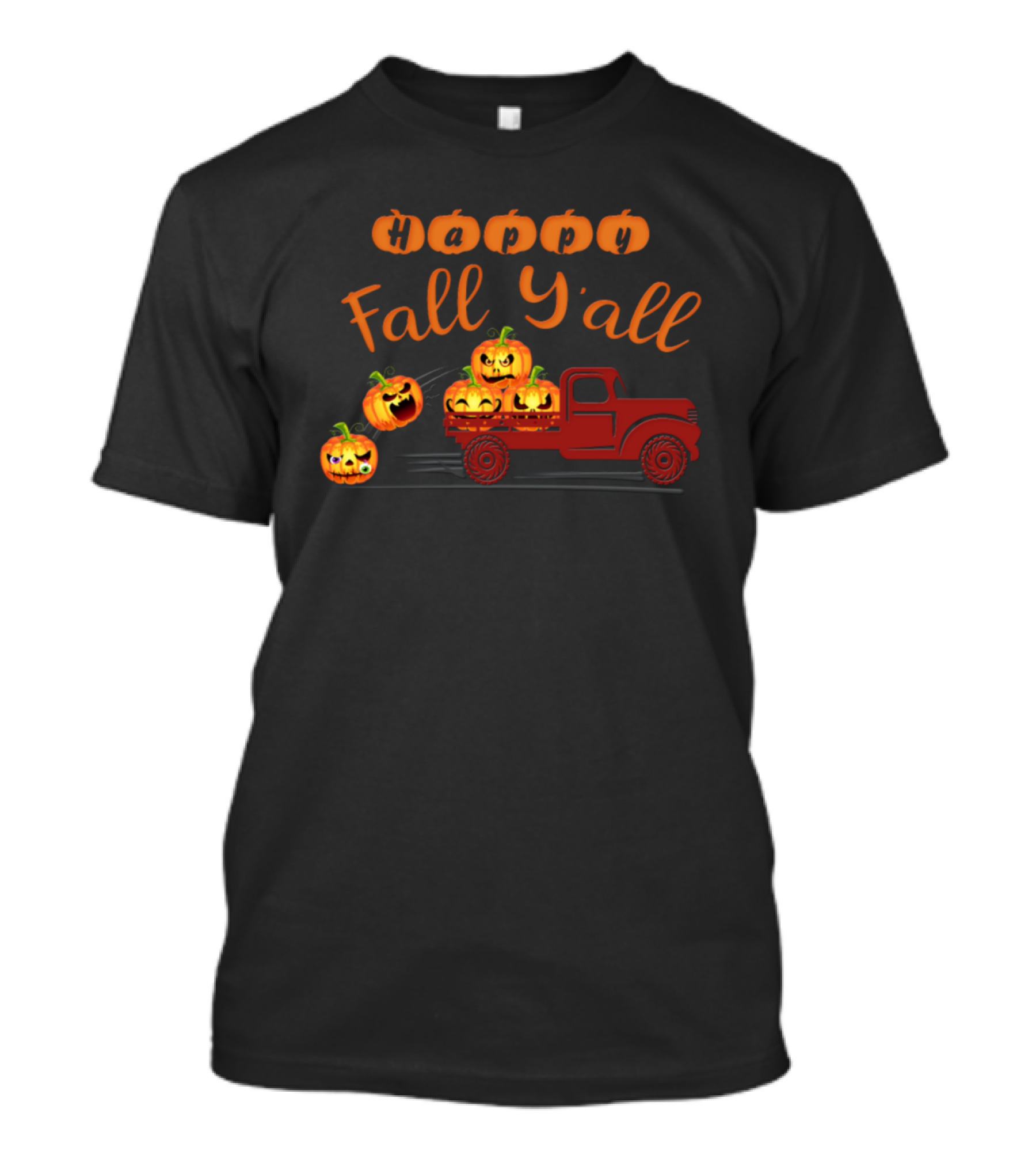 Happy Fall Y'all Funny Pumpkin Truck T-Shirt