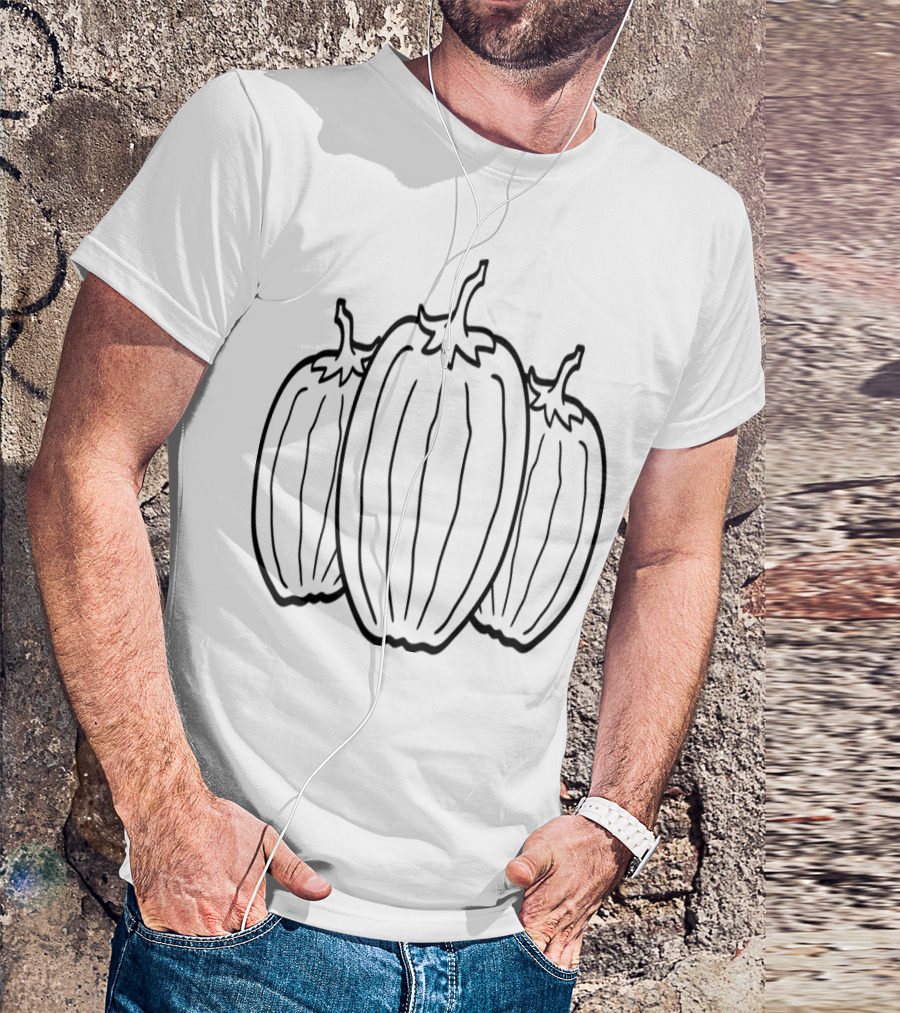 Cool Halloween 3 Pumpkin Tomato Fruit T-Shirt