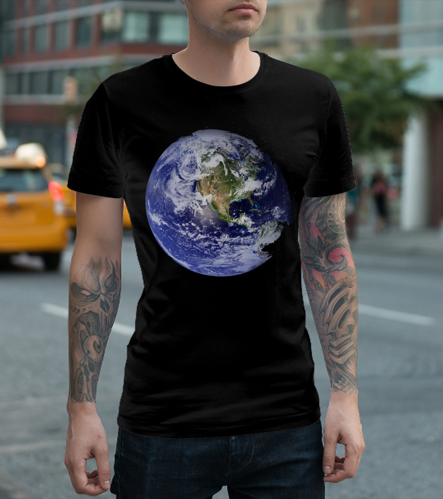 Earth Planet Our Home Image in the University T-Shirt