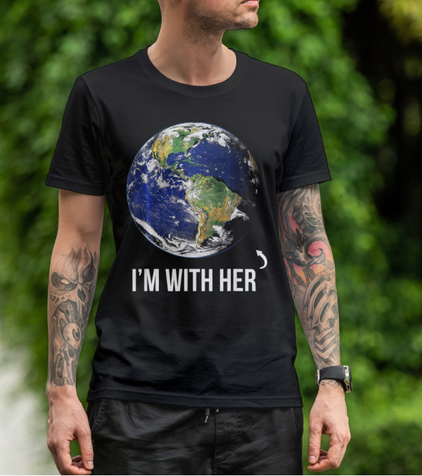 I'm With Her Earth Arrow T-Shirt