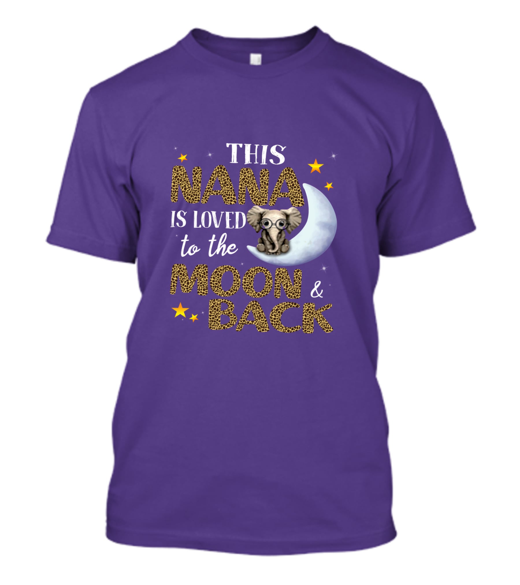 This Nana Is Loved To The Moon And Back Elephant Stars T-Shirt