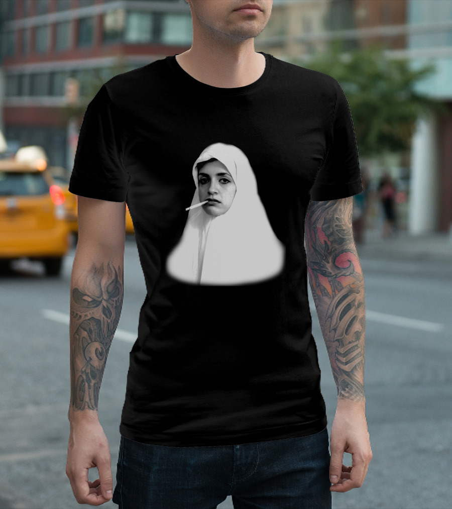 I Wanna Smoke ASF Like I Want Iconic Portrait With Woman Smoking T-Shirt