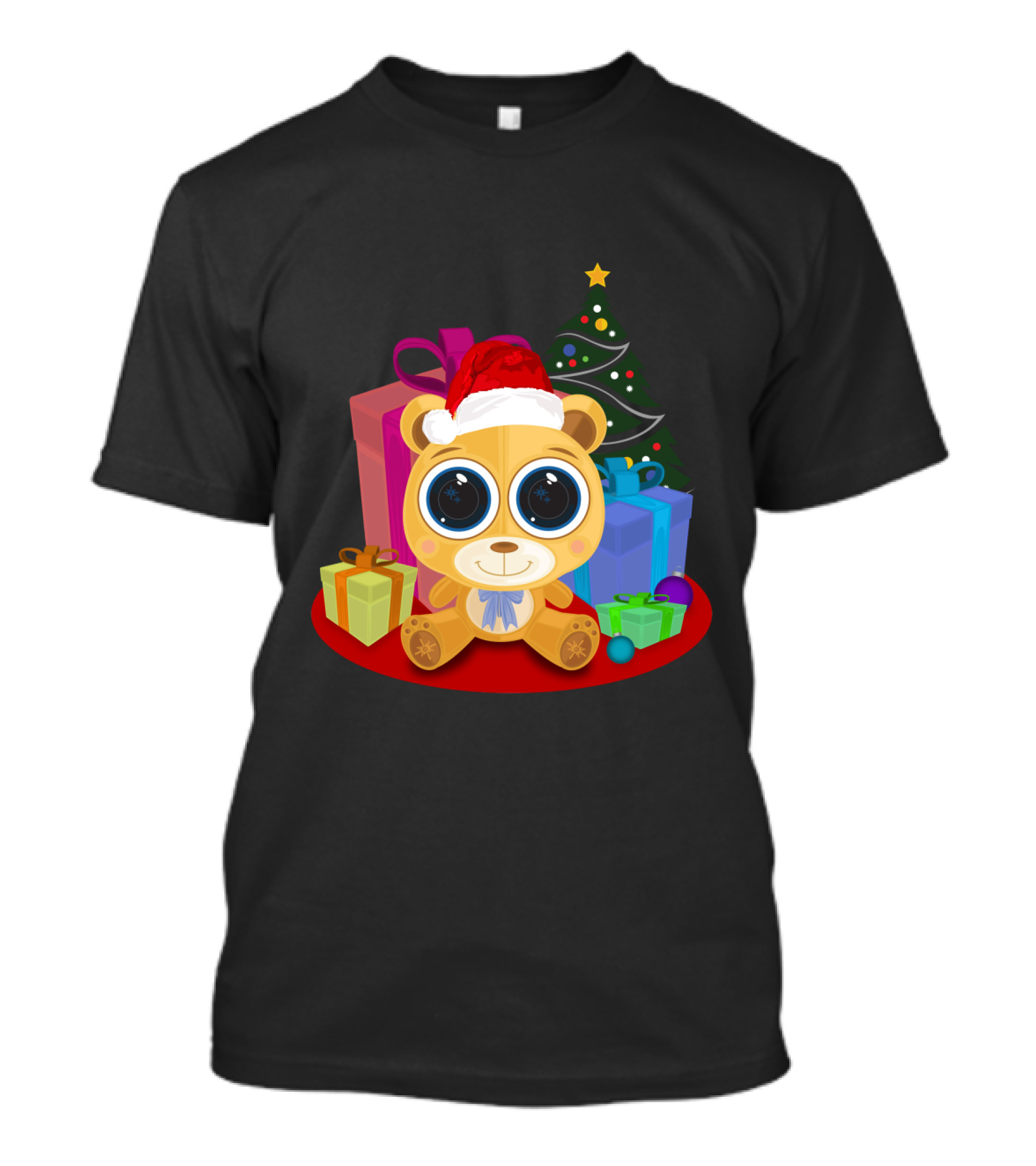 Christmas Teddy Bear With Gifts And Christmas Tree T-Shirt