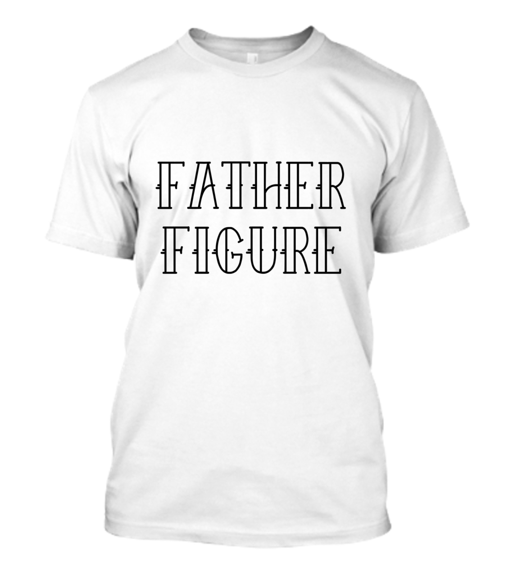 Father Figure Bold Text Dark Minimalist T-Shirt