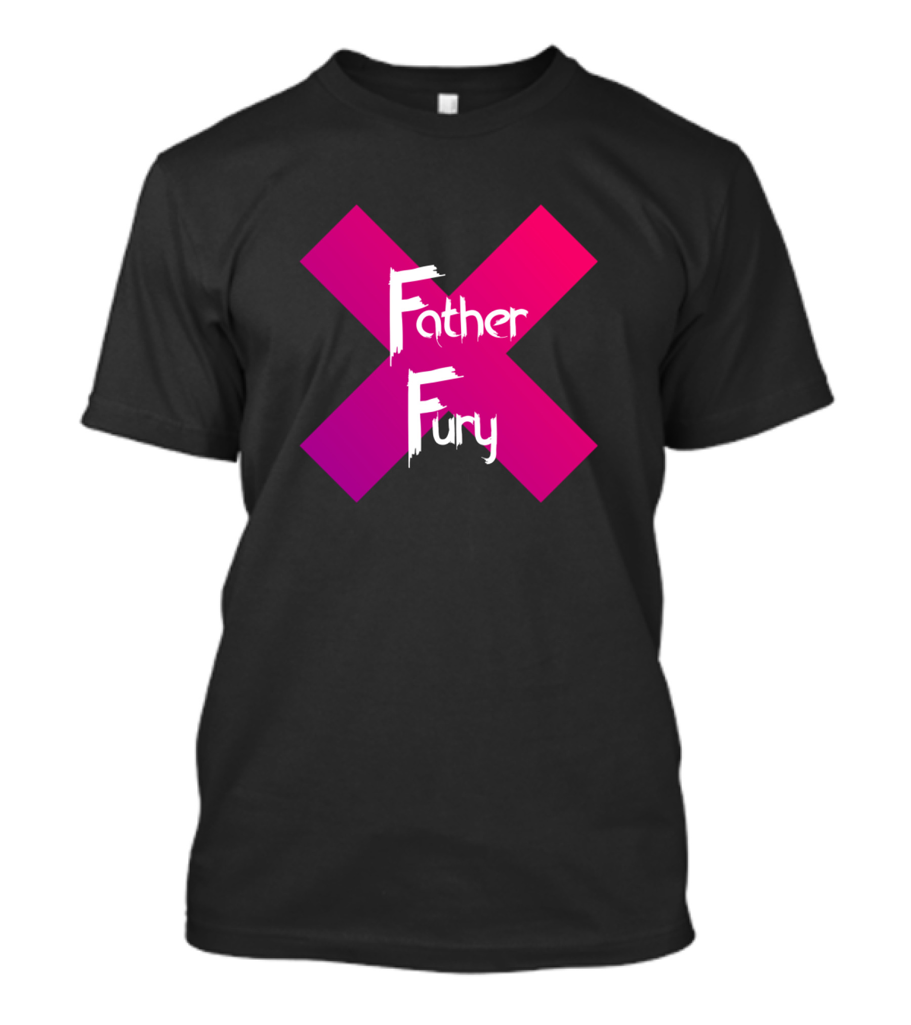 Father Fury X Purple Pink Gradient Cross T-Shirt