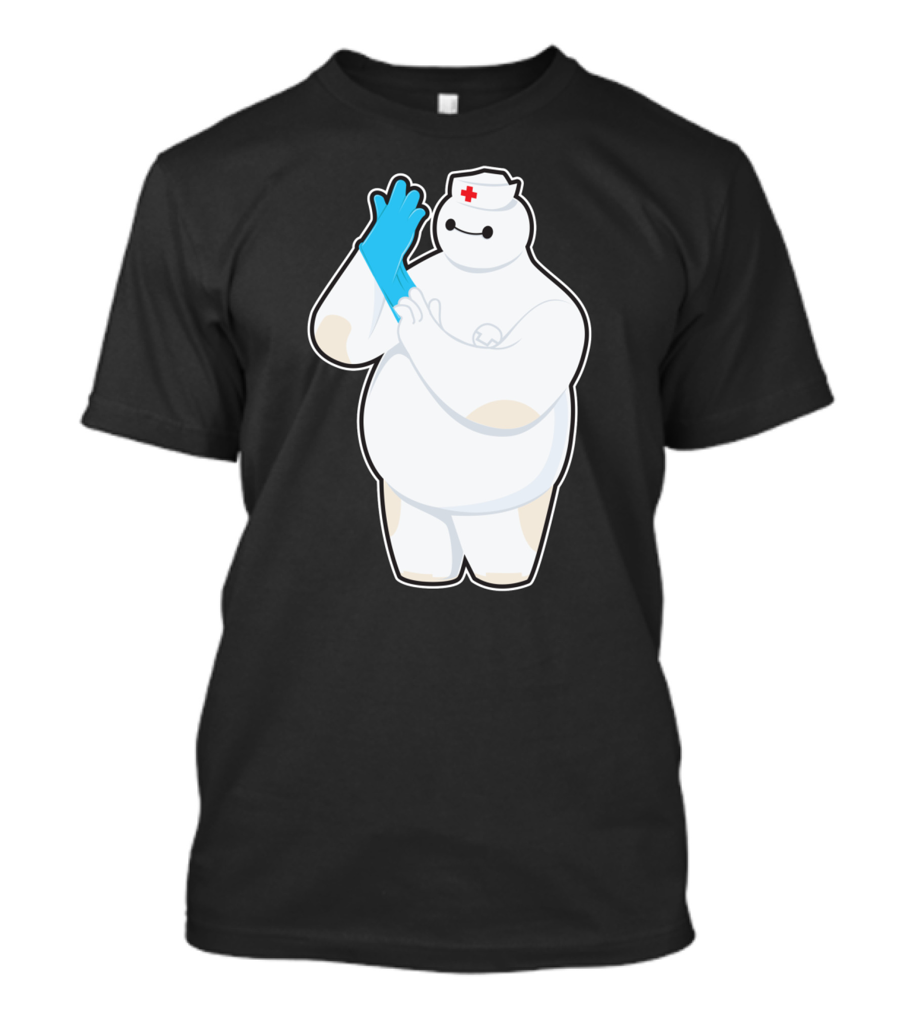 Baymax Nurse Cosplay With Gloves And Nurse Hat T-Shirt