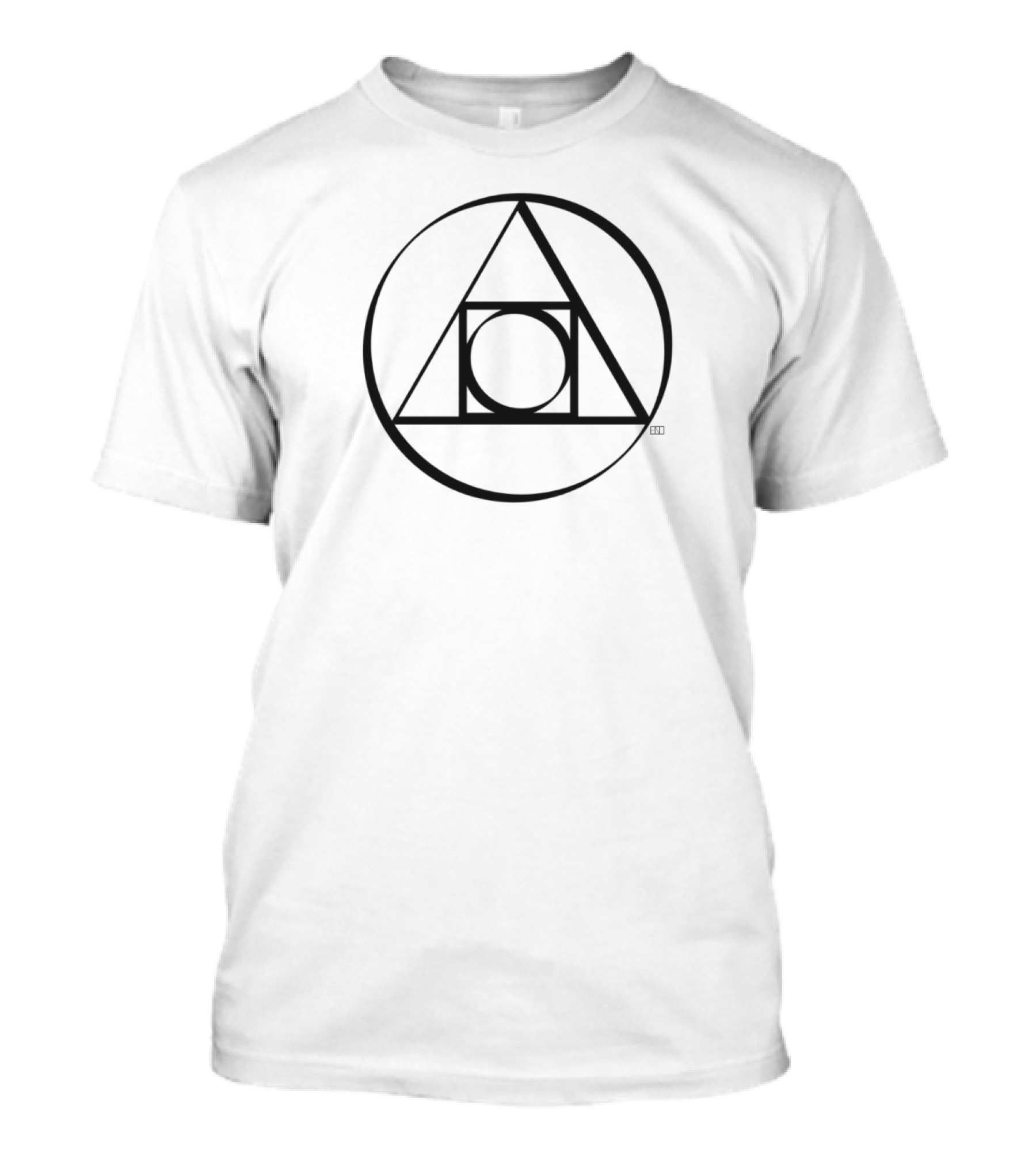 Philosophers Stone Alchemy Symbol In Geometric Circle Triangles T-Shirt
