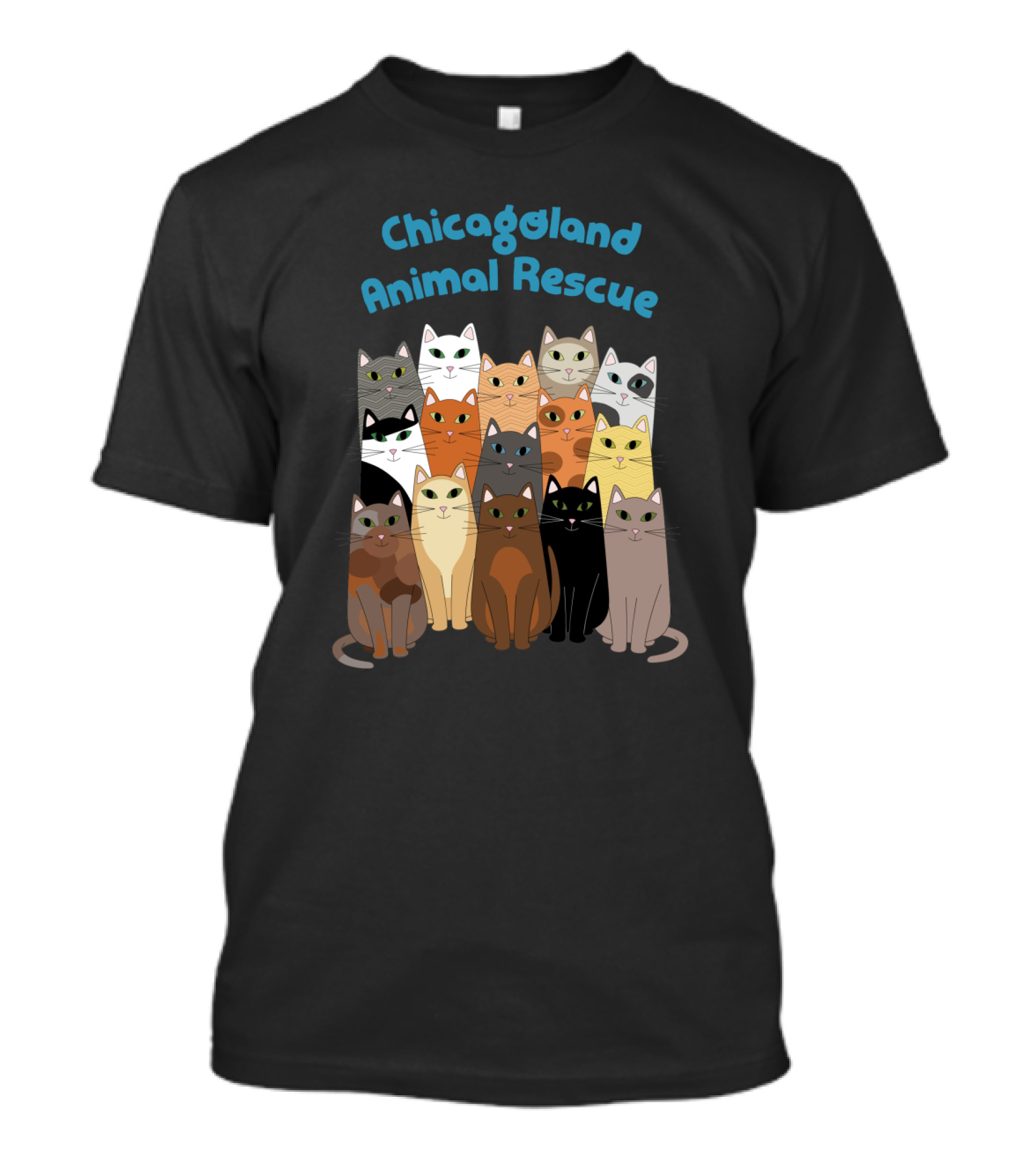 Chicagoland Animal Rescue Cat Group T-Shirt