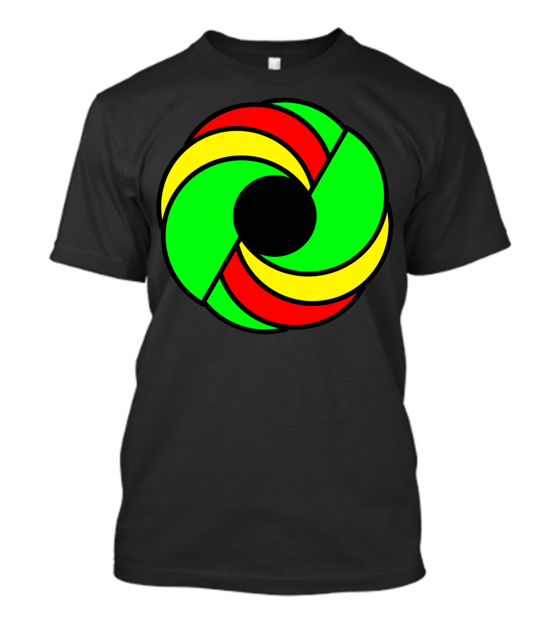 Cirful Colorful Spiral Green Yellow Red T-Shirt