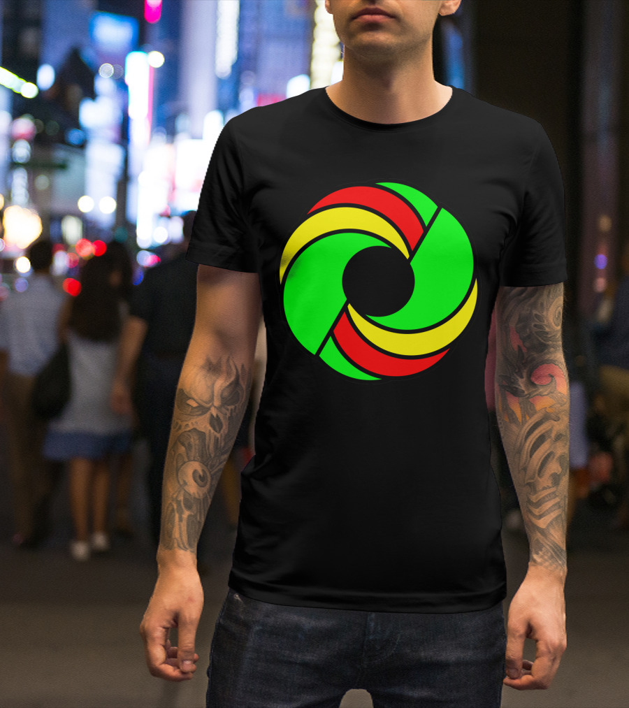 Cirful Colorful Spiral Green Yellow Red T-Shirt