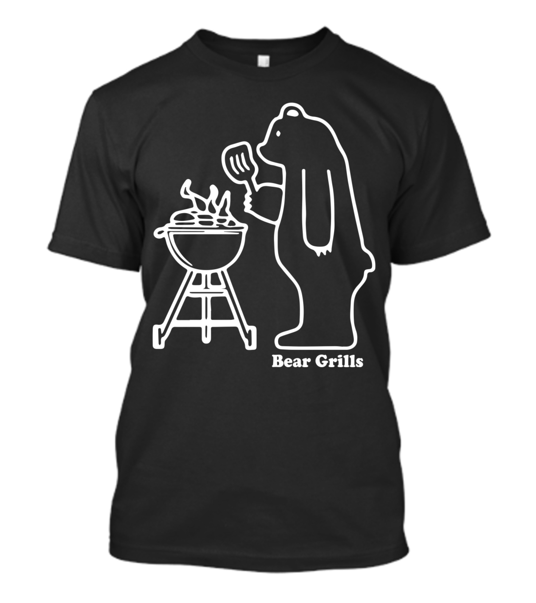 Bear Grills BBQ Joke Born Survivor Vest Funny Barbecue Grylls Athletes T-Shirt