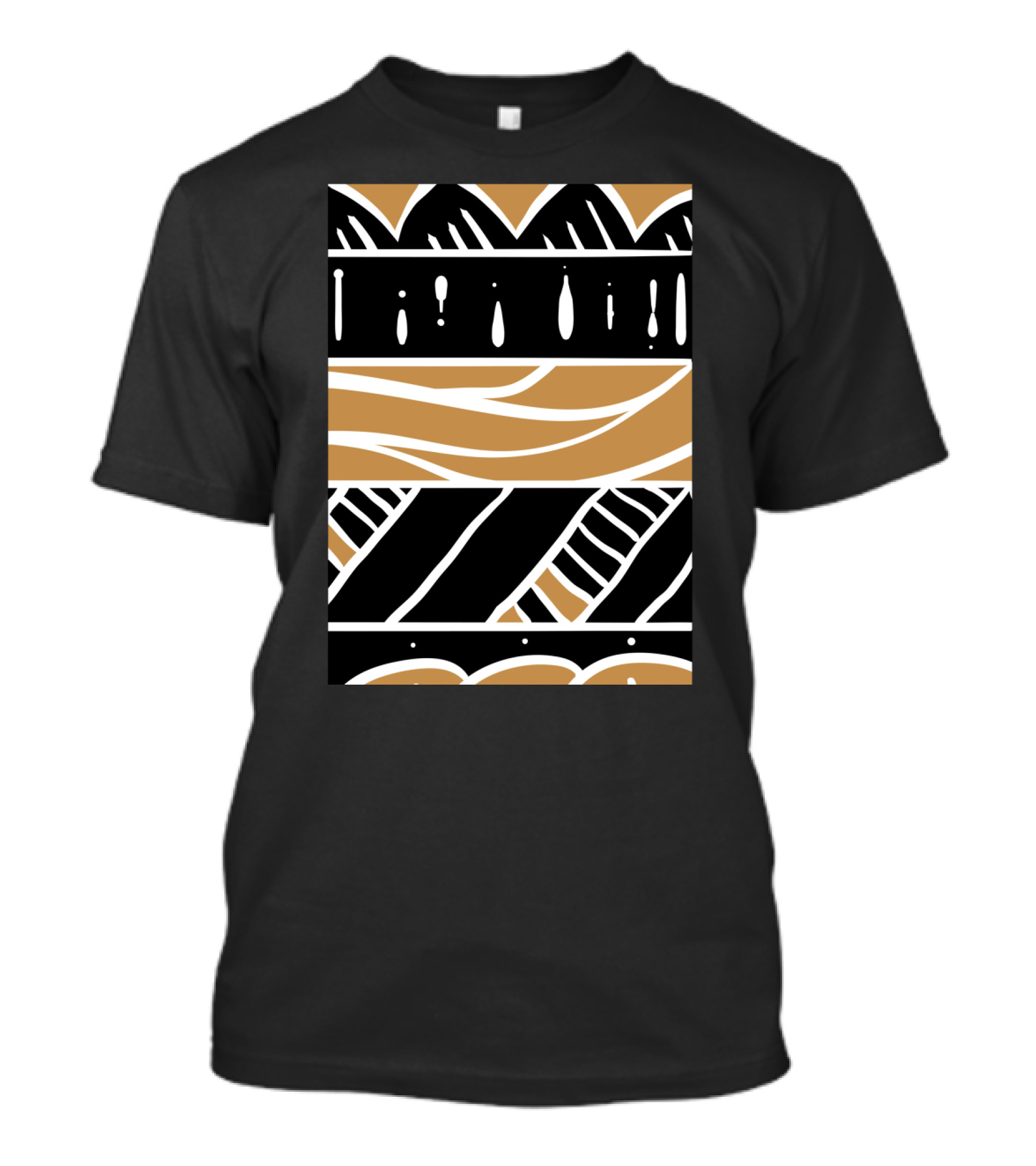 Africans Motives Traditional Geometric Tribal T-Shirt