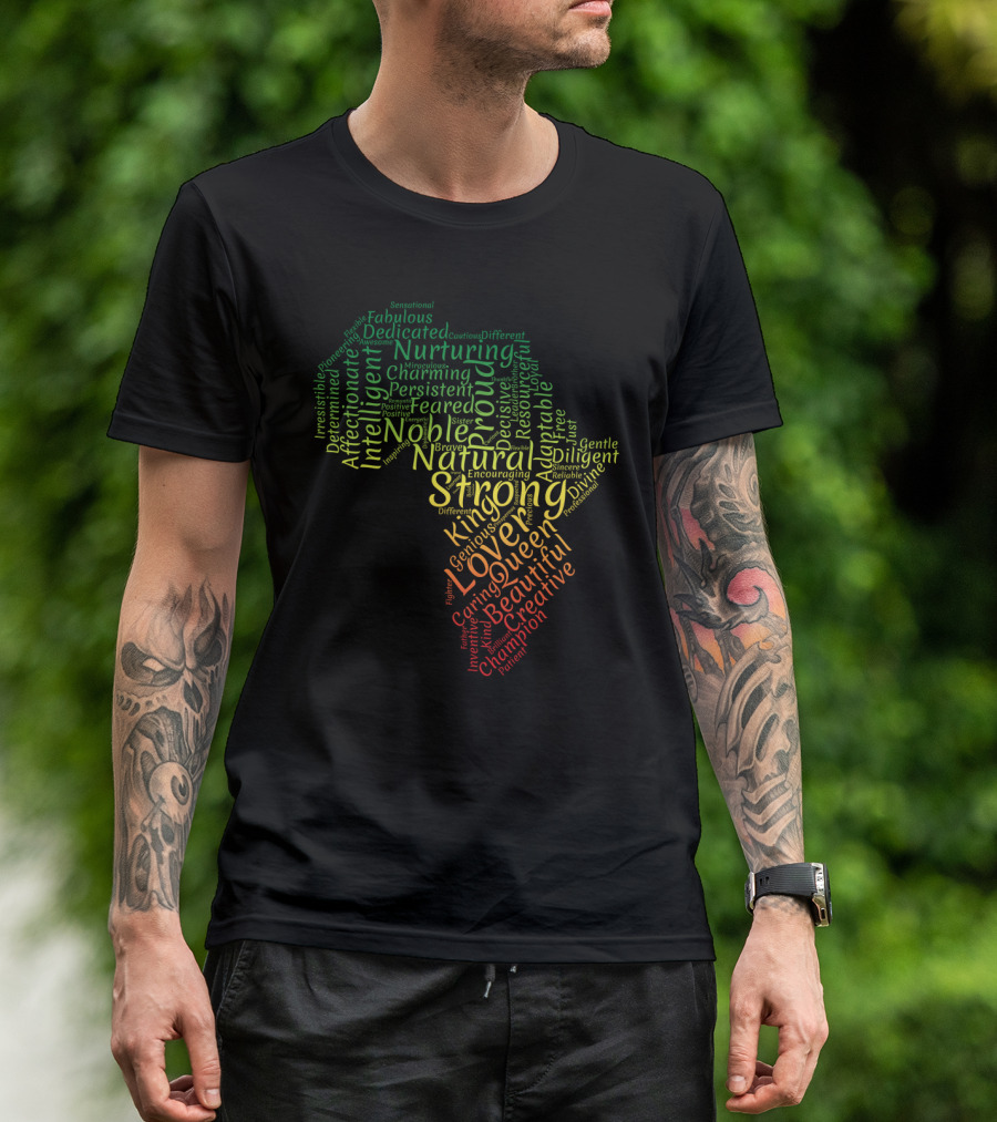 Nurturing Natural Strong Unique Africa Word Art In Shape Of Continent T-Shirt