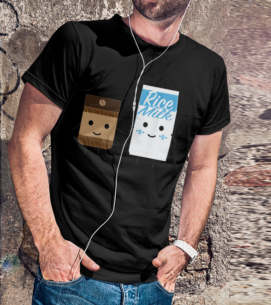 Rice Milk + Coffee Cartoon Love Equation T-Shirt