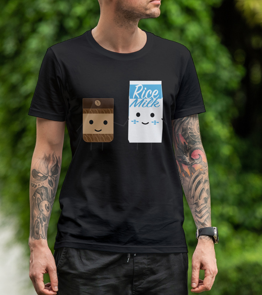 Rice Milk + Coffee Cartoon Love Equation T-Shirt