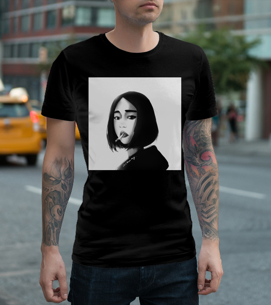 Ulzzang Girl With Black Hair It's Never Easy T-Shirt