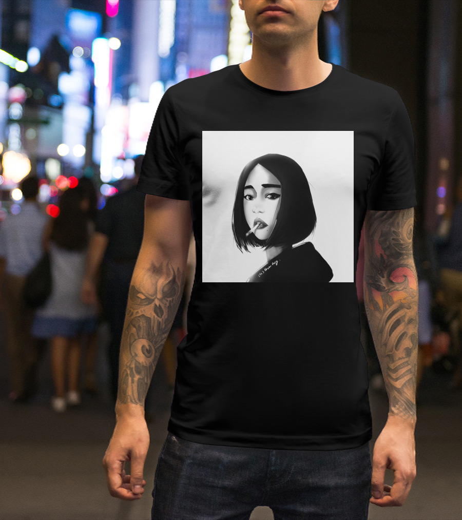 Ulzzang Girl With Black Hair It's Never Easy T-Shirt