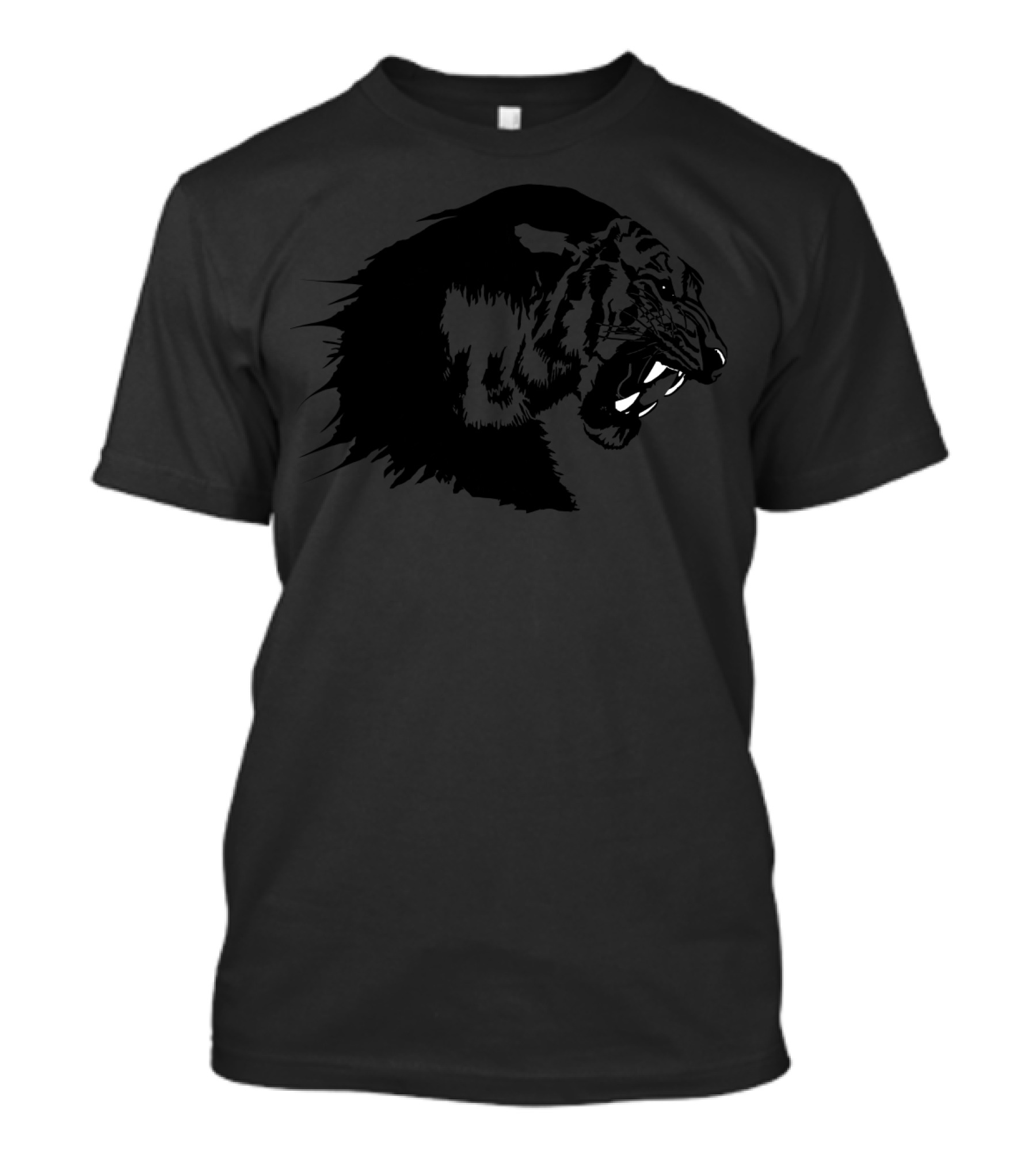 Save The Tiger Roaring Panther Face Silhouette Conservation T-Shirt