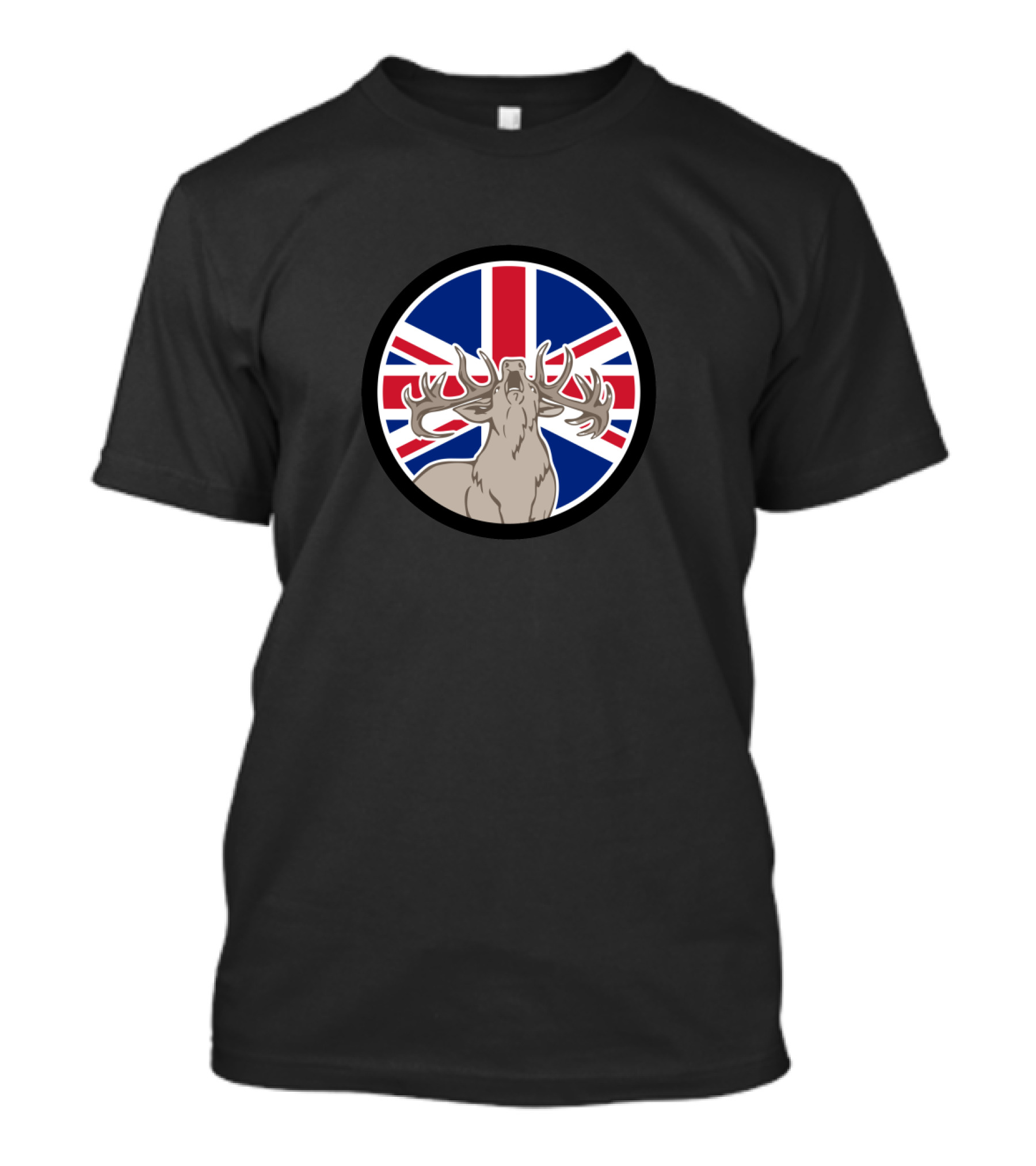 Union Jack Red Deer Icon Flag T-Shirt