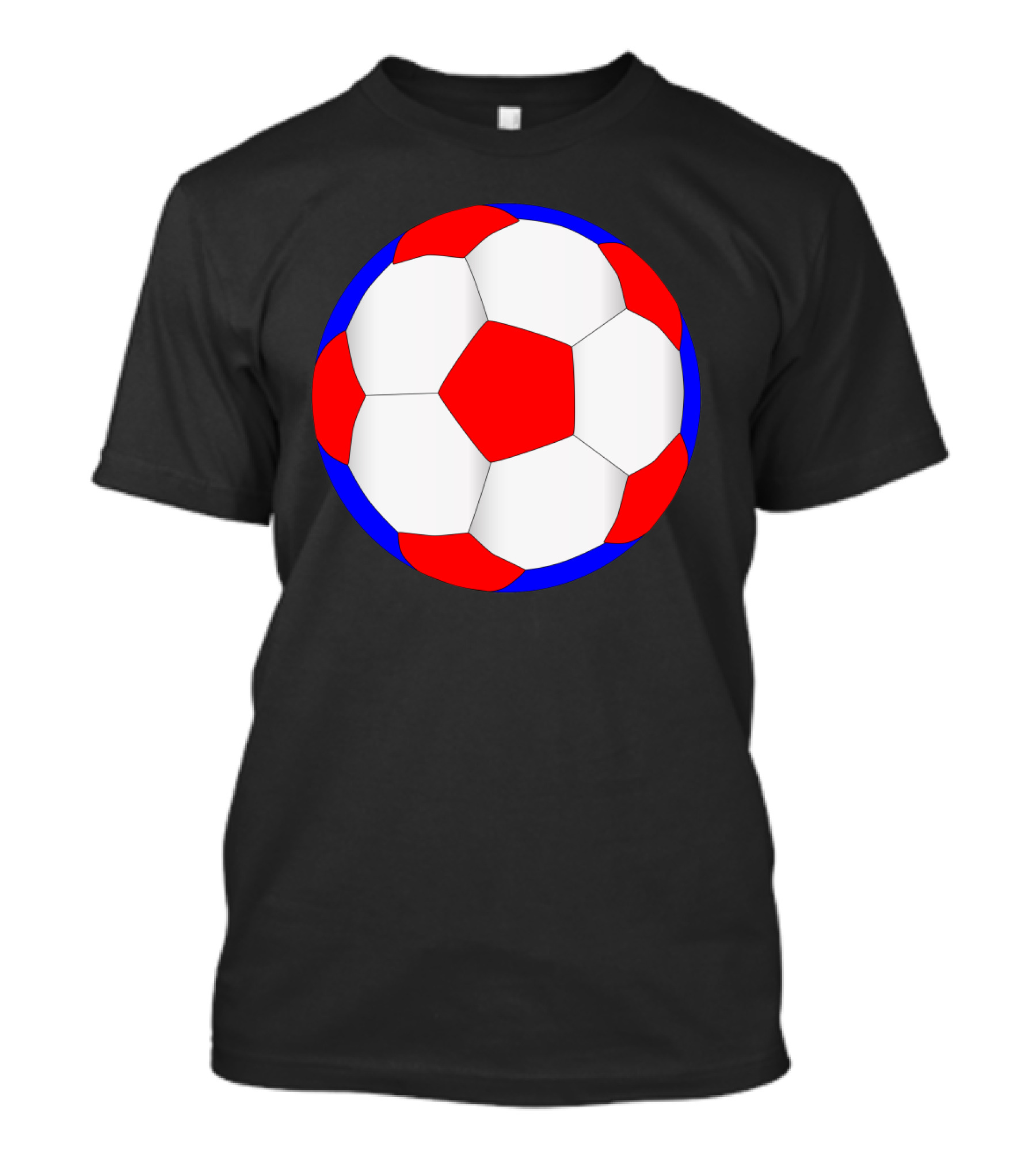 Red White And Blue Soccer Ball T-Shirt