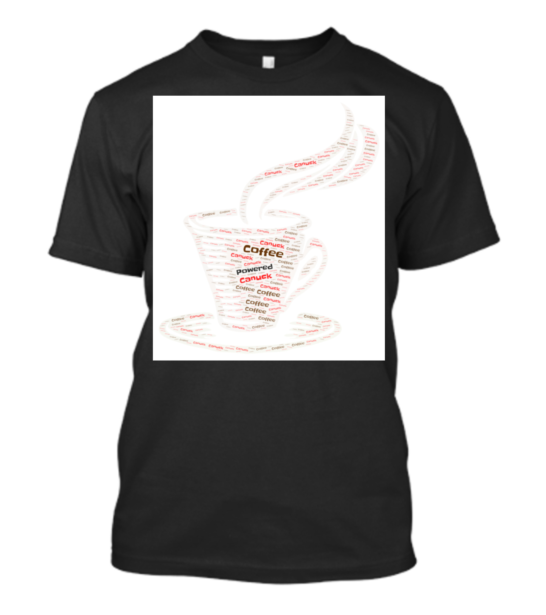Coffee Canuck Powered Cup Word T-Shirt