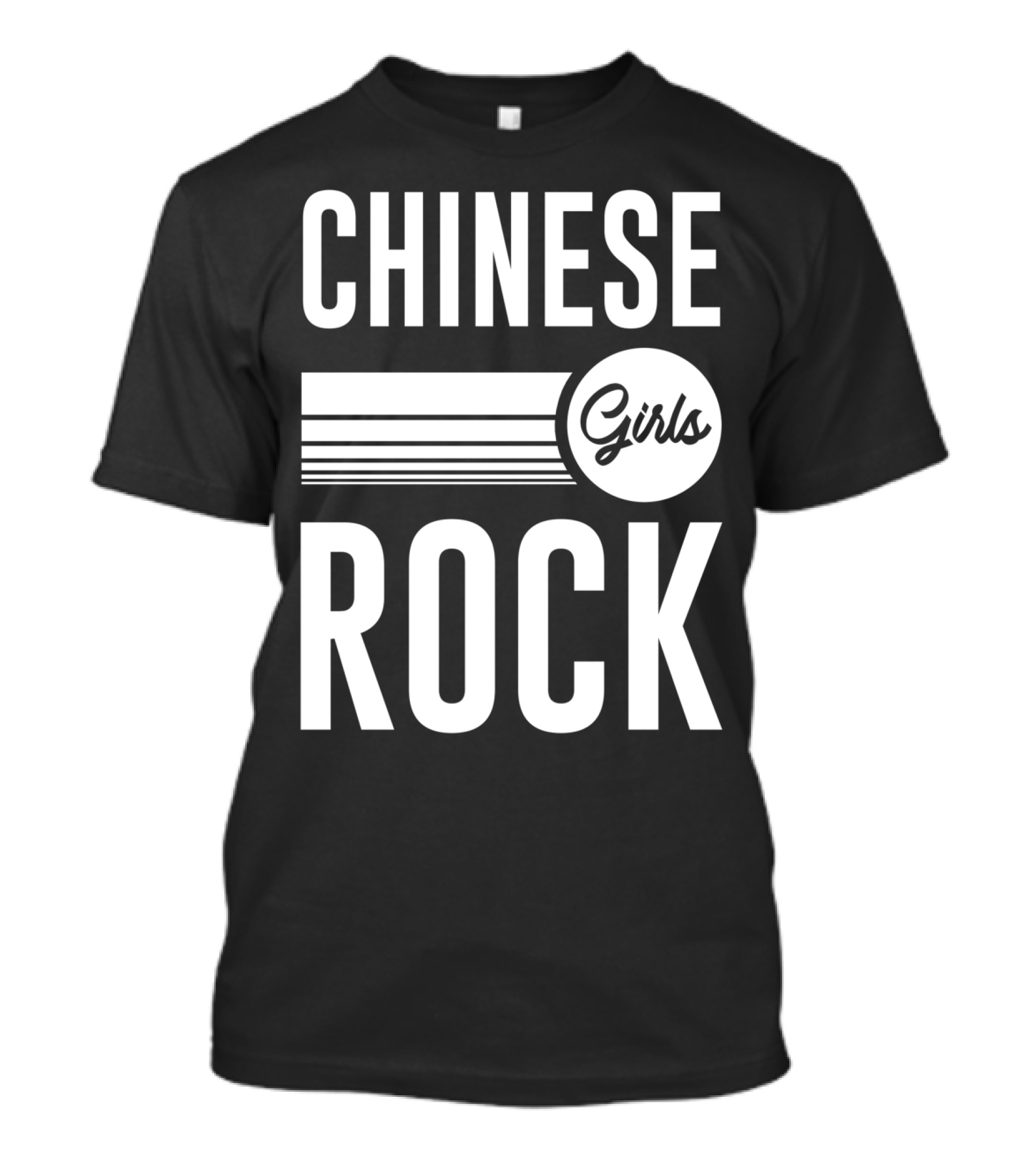 Chinese Girls Rock Bold Statement With Stripes T-Shirt