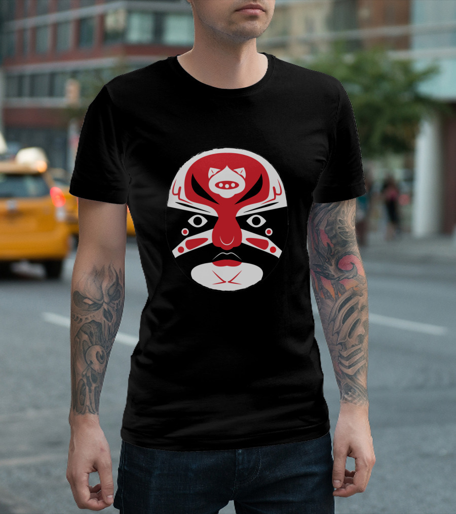 Chinese Opera Pig Mask T-Shirt